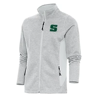 Women's Antigua  Gray Slippery Rock Pride Course Full-Zip Jacket