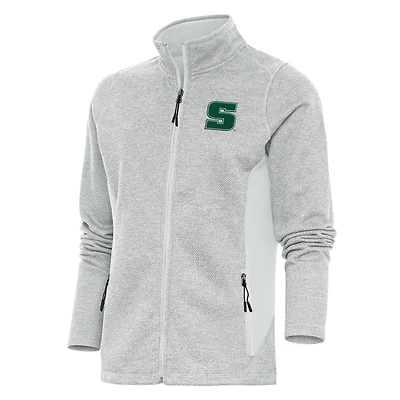 Women's Antigua  Gray Slippery Rock Pride Course Full-Zip Jacket