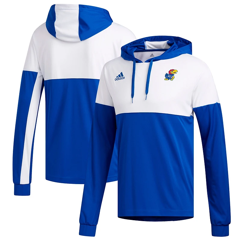 Men's adidas Royal Kansas Jayhawks Sideline Legend Shooter Pullover Hoodie