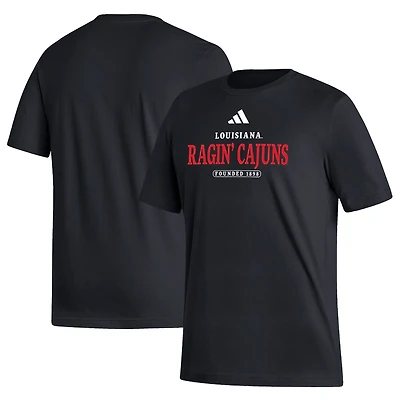 Men's adidas Black Louisiana Ragin' Cajuns Sideline Fresh Short Sleeve T-Shirt