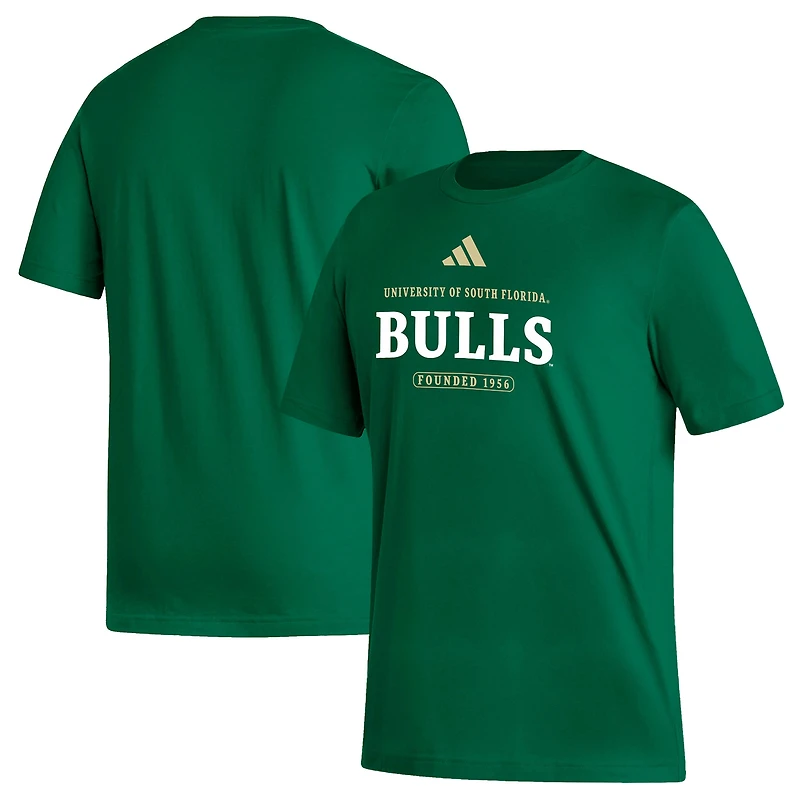 Men's adidas Green South Florida Bulls Sideline Fresh Short Sleeve T-Shirt