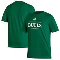 Men's adidas Green South Florida Bulls Sideline Fresh Short Sleeve T-Shirt