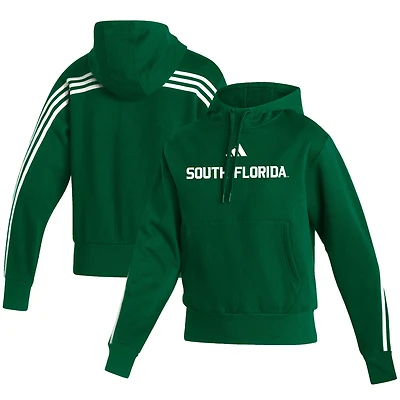 Women's adidas Green South Florida Bulls Sideline Fashion Pullover Hoodie