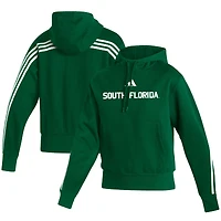 Women's adidas Green South Florida Bulls Sideline Fashion Pullover Hoodie