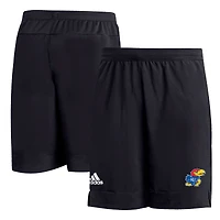 Men's adidas Black Kansas Jayhawks Sideline 9” Heat Ready Woven Shorts