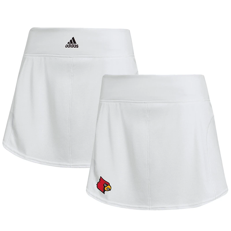 Women's adidas White Louisville Cardinals Sideline Tennis Match Skirt