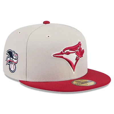 Men's New Era  Khaki/Red Toronto Blue Jays 2024 Fourth of July 59FIFTY Fitted Hat