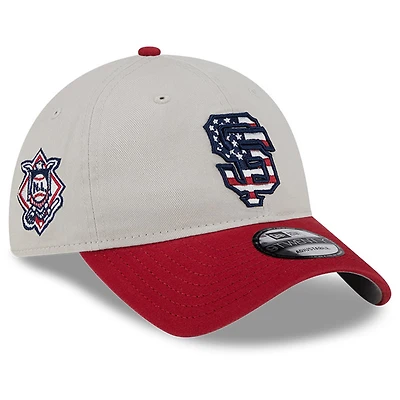 Men's New Era  Khaki/Red San Francisco Giants 2024 Fourth of July 9TWENTY Adjustable Hat