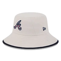 Men's New Era  Khaki Atlanta Braves 2024 Fourth of July Bucket Hat