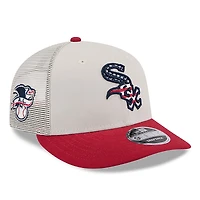 Men's New Era  Khaki/Red Chicago White Sox 2024 Fourth of July Trucker Low Profile 9FIFTY Snapback Hat