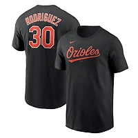 Men's Nike Grayson Rodriguez Black Baltimore Orioles Player Name & Number T-Shirt