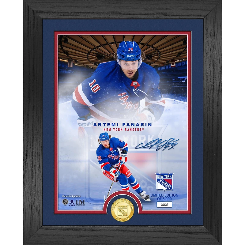 Highland Mint Artemi Panarin New York Rangers 13" x 16" Legends Bronze Coin Photo Mint