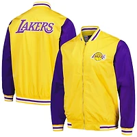 Men's JH Design  Yellow Los Angeles Lakers Full-Zip Bomber Jacket
