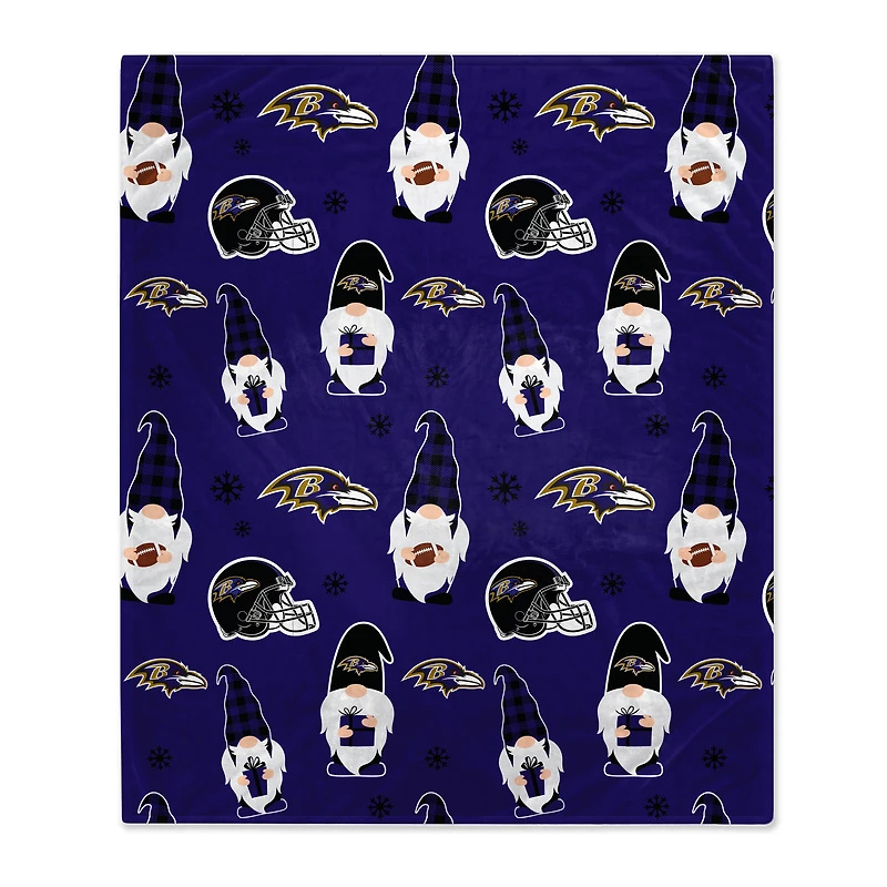 Baltimore Ravens 60" x 70" Gnome Helmet Blanket