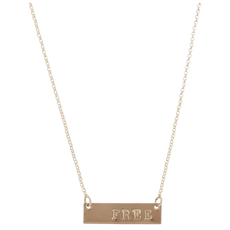 OXB USA Swimming Freestyle Bar Necklace