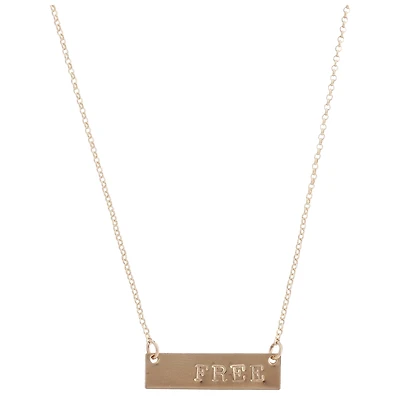 OXB USA Swimming Freestyle Bar Necklace