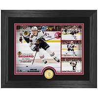 Highland Mint Connor Bedard Chicago Blackhawks 13" x 16" NHL Debut Bronze Coin Photo Mint