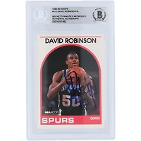 David Robinson San Antonio Spurs Autographed 1989-90 Hoops Series #310 Beckett Fanatics Witnessed Authenticated Rookie Card