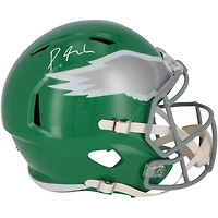 DeVonta Smith Philadelphia Eagles Autographed Riddell 2023 Kelly Green Alternate Speed Replica Helmet