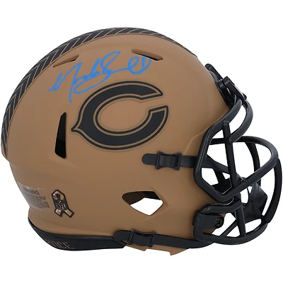 Noah Sewell Chicago Bears Autographed Riddell 2023 Salute to Service Speed Mini Helmet