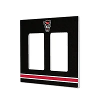 Keyscaper NC State Wolfpack Stripe Design Double Rocker Lightswitch Plate