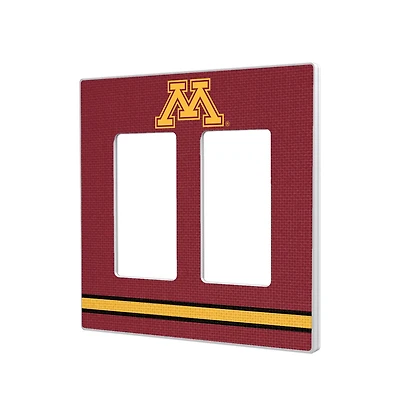 Keyscaper Minnesota Golden Gophers Stripe Design Double Rocker Lightswitch Plate