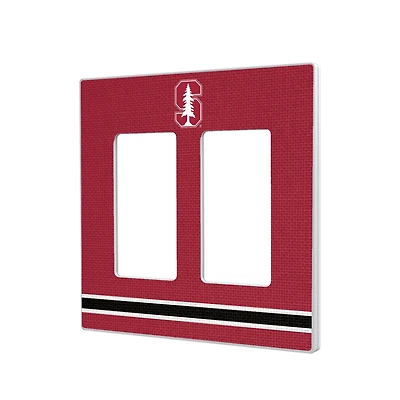 Keyscaper Stanford Cardinal Stripe Design Double Rocker Lightswitch Plate