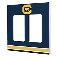 Keyscaper Cal Bears Stripe Design Double Rocker Lightswitch Plate