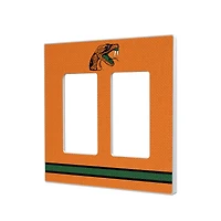 Keyscaper Florida A&M Rattlers Stripe Design Double Rocker Lightswitch Plate