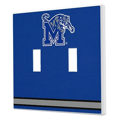 Keyscaper Memphis Tigers Stripe Design Double Toggle Lightswitch Plate