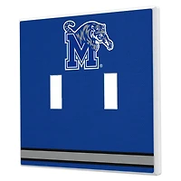 Keyscaper Memphis Tigers Stripe Design Double Toggle Lightswitch Plate