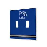 Keyscaper Memphis Tigers Stripe Design Double Toggle Lightswitch Plate