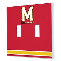 Keyscaper Maryland Terrapins Stripe Design Double Toggle Lightswitch Plate