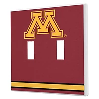 Keyscaper Minnesota Golden Gophers Stripe Design Double Toggle Lightswitch Plate