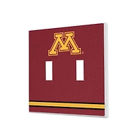 Keyscaper Minnesota Golden Gophers Stripe Design Double Toggle Lightswitch Plate