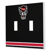 Keyscaper NC State Wolfpack Stripe Design Double Toggle Lightswitch Plate