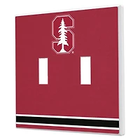 Keyscaper Stanford Cardinal Stripe Design Double Toggle Lightswitch Plate