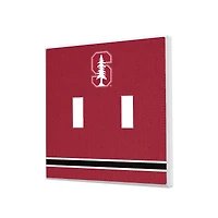 Keyscaper Stanford Cardinal Stripe Design Double Toggle Lightswitch Plate