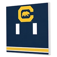 Keyscaper Cal Bears Stripe Design Double Toggle Lightswitch Plate