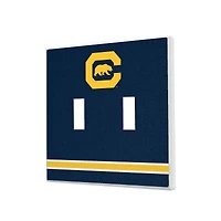 Keyscaper Cal Bears Stripe Design Double Toggle Lightswitch Plate