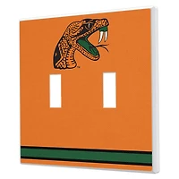 Keyscaper Florida A&M Rattlers Stripe Design Double Toggle Lightswitch Plate