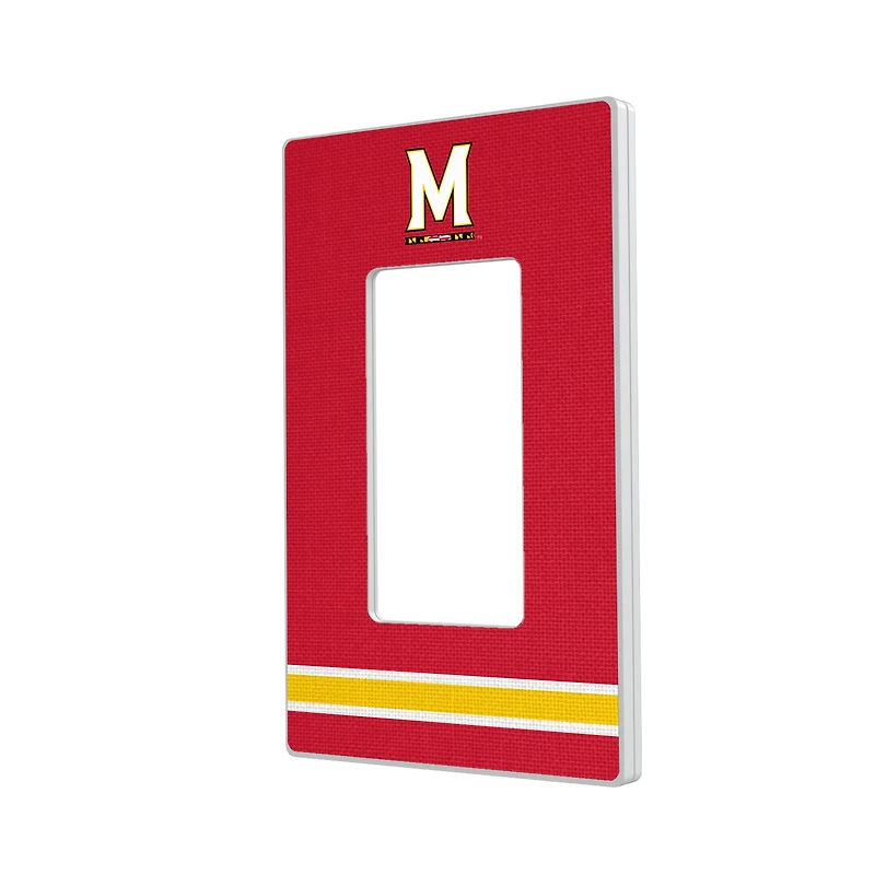Keyscaper Maryland Terrapins Stripe Design Single Rocker Lightswitch Plate