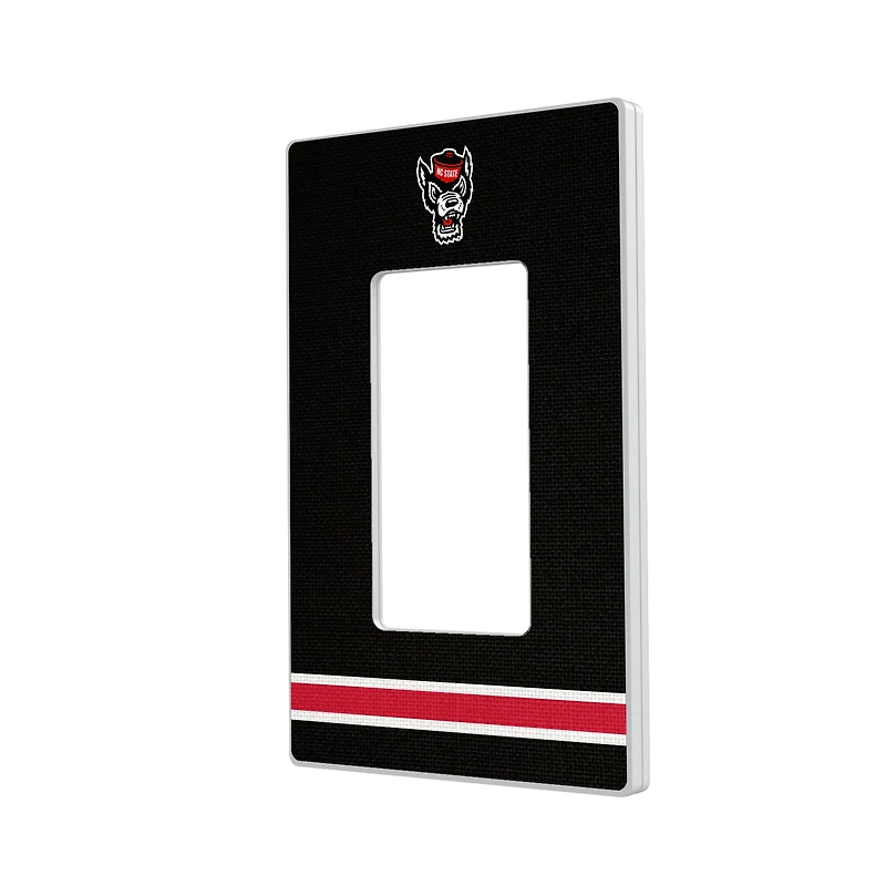 Keyscaper NC State Wolfpack Stripe Design Single Rocker Lightswitch Plate