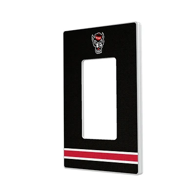 Keyscaper NC State Wolfpack Stripe Design Single Rocker Lightswitch Plate