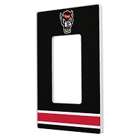 Keyscaper NC State Wolfpack Stripe Design Single Rocker Lightswitch Plate