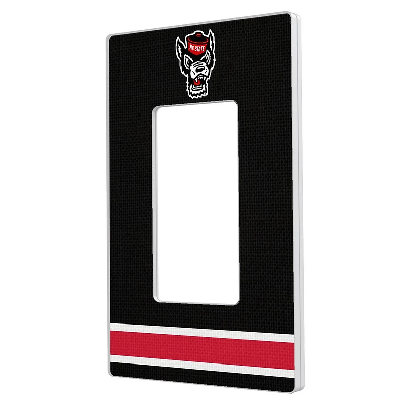Keyscaper NC State Wolfpack Stripe Design Single Rocker Lightswitch Plate