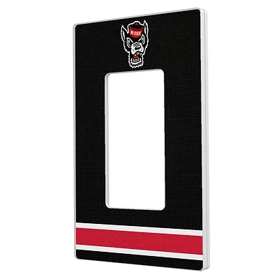 Keyscaper NC State Wolfpack Stripe Design Single Rocker Lightswitch Plate