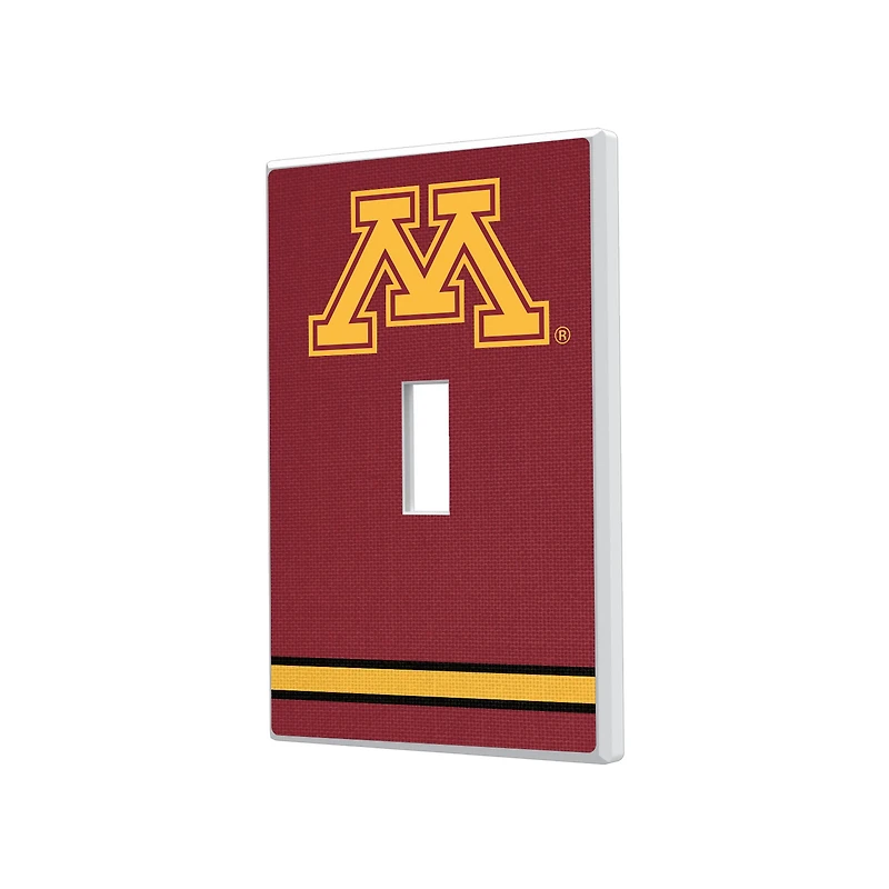 Keyscaper Minnesota Golden Gophers Stripe Design Single Toggle Lightswitch Plate