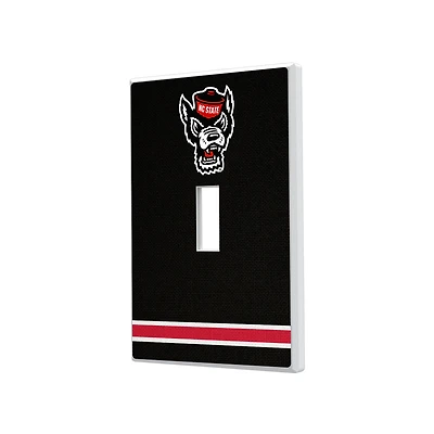 Keyscaper NC State Wolfpack Stripe Design Single Toggle Lightswitch Plate