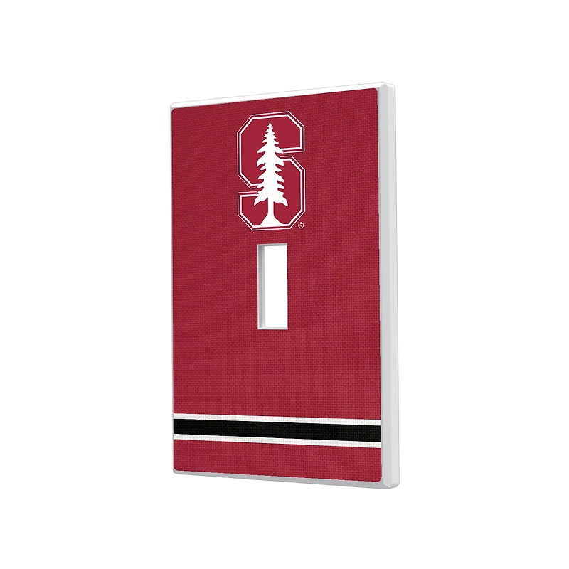 Keyscaper Stanford Cardinal Stripe Design Single Toggle Lightswitch Plate